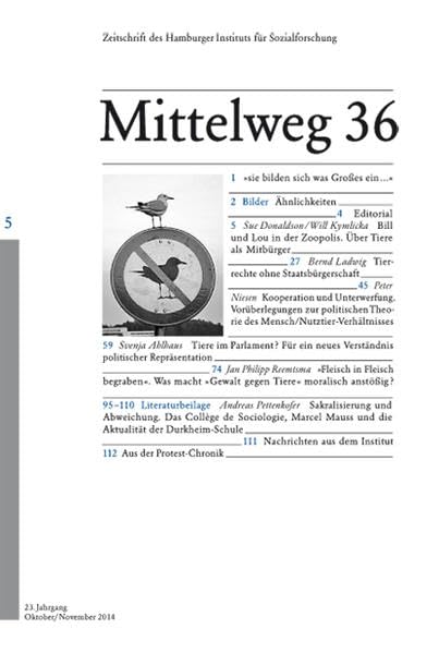 Politische Tiere. Mittelweg 36, Zeitschrift des Hamburger Instituts für Sozialforschung, Heft 5/2014 book