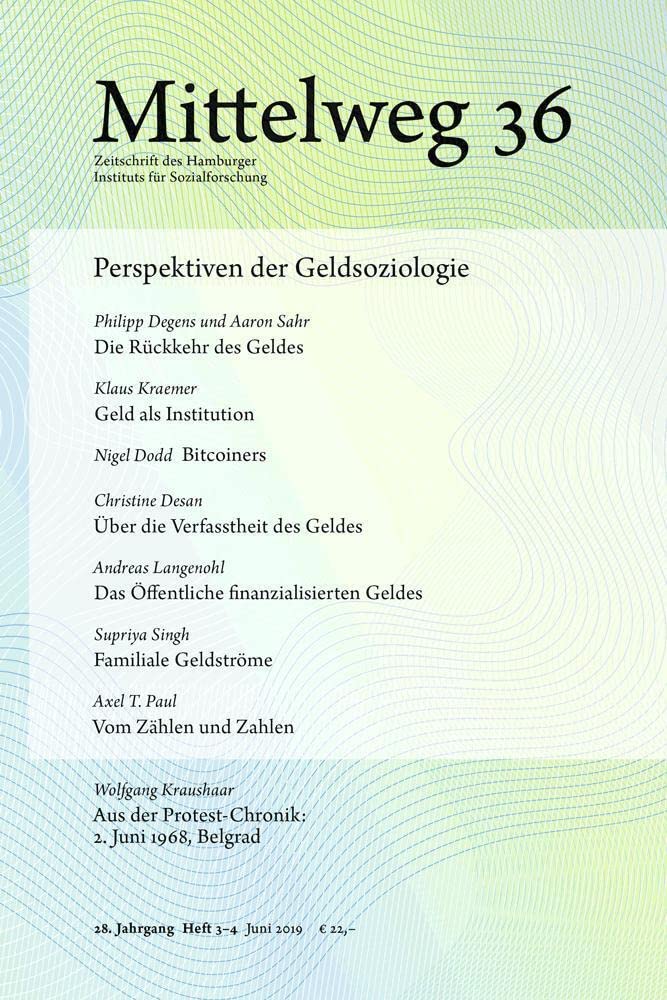 Perspektiven der Geldsoziologie Business, Finance & Career