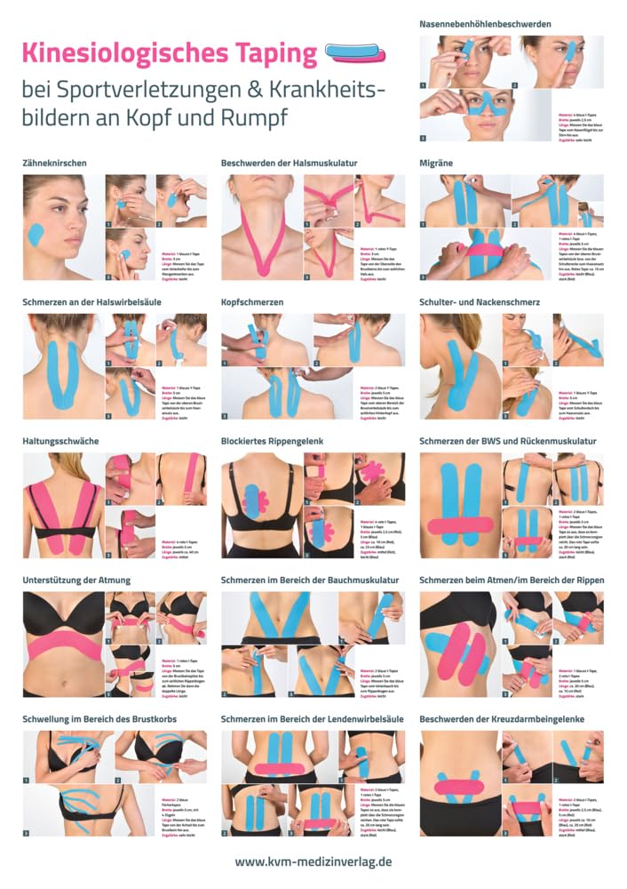 Poster Kinesiologisches Taping (3 Poster im Set): bei Sportverletzungen und Krankheitsbildern Medicine