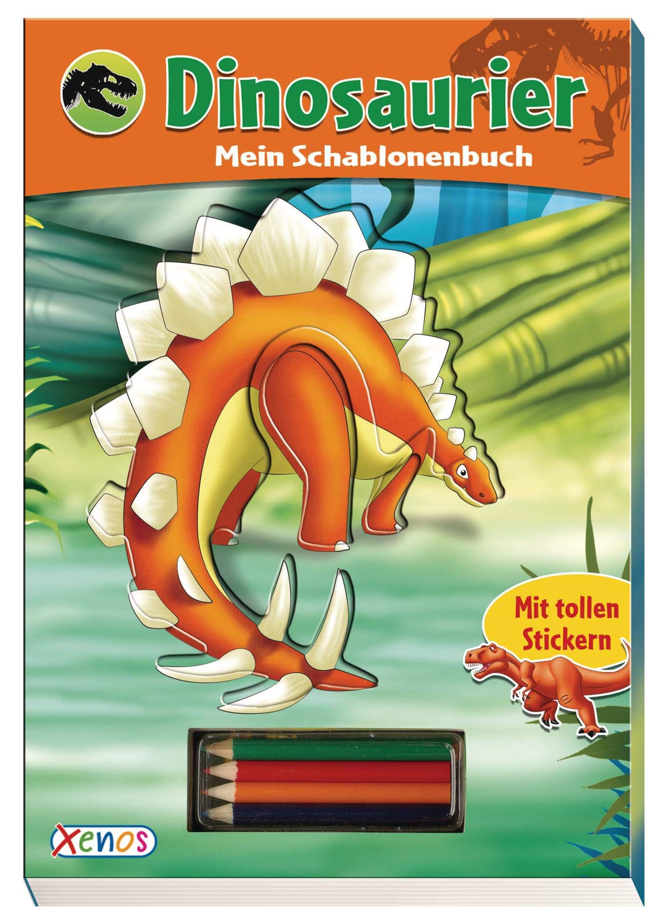 Dinosaurier - Mein Schablonenbuch: Mit tollen Stickern Tiptoi & Games