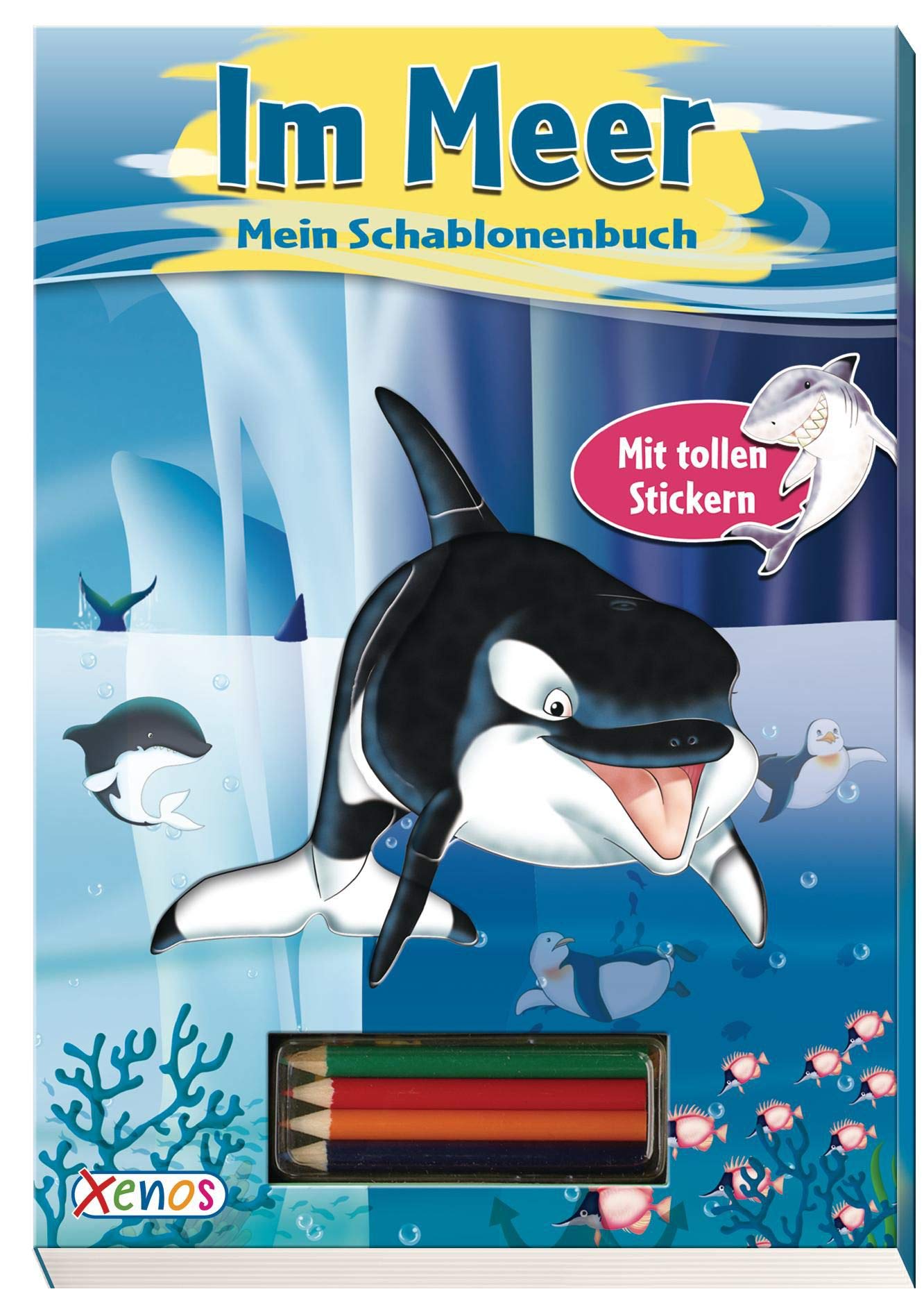 Im Meer - Mein Schablonenbuch: mit Stickern und Buntstiften Non-fiction