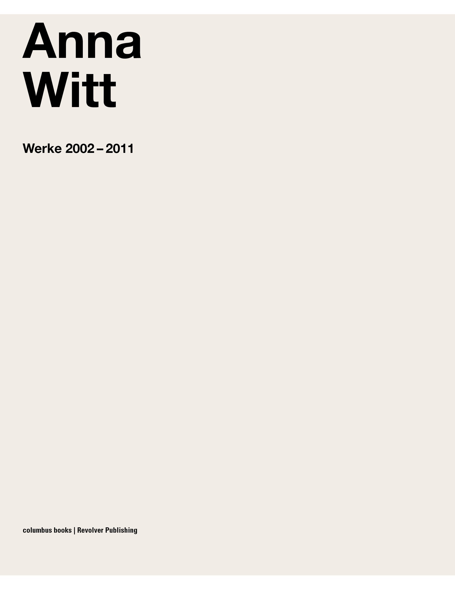 Anna Witt mit DVD: Werke 2002-2011 book