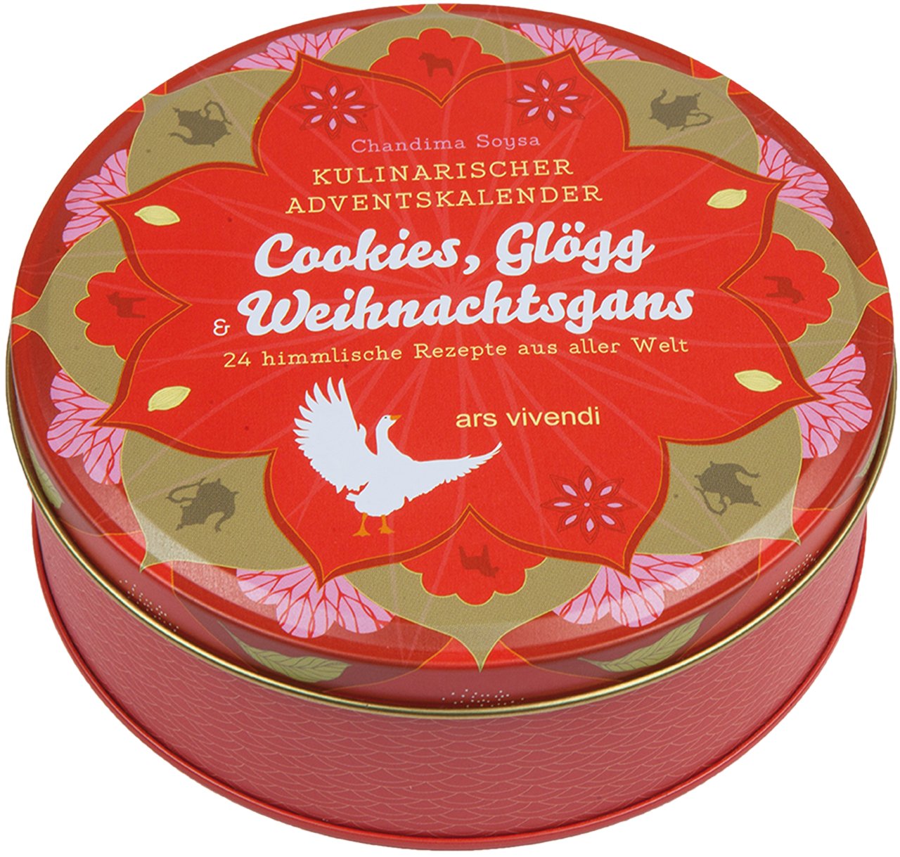 Kulinarischer Adventskalender Cookies, Glögg und Weihnachtsgans - 24 himmlische Weihnachtsrezepte aus aller Welt - In Blechdose mit 24 Karten zum ... mit 24 himmlischen Rezepten aus aller Welt Contemporary literature Books