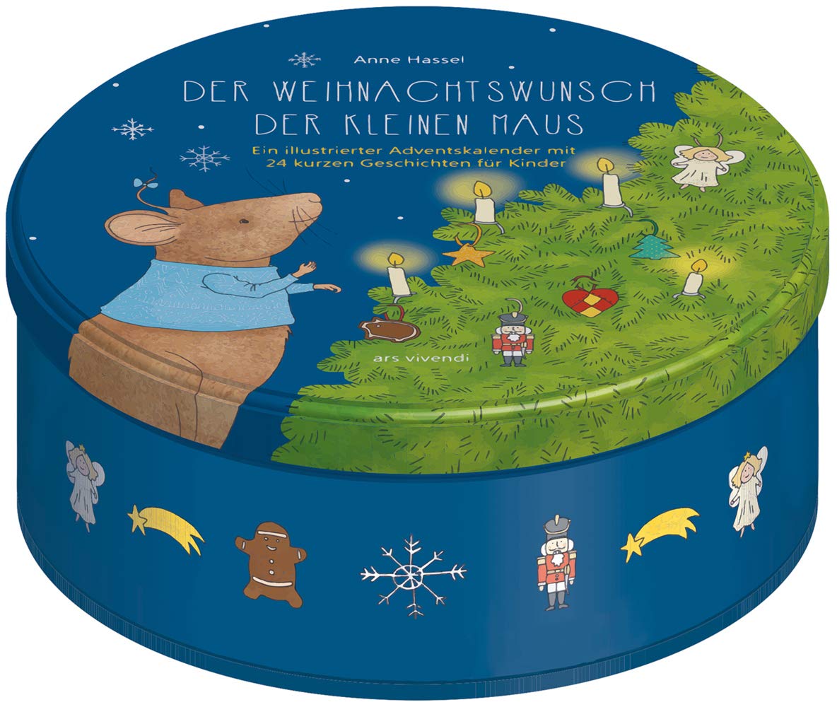 Adventskalender: Der Weihnachtswunsch der kleinen Maus - 24 kurze Geschichten für Kinder zum Lesen und Vorlesen ab 3 Jahren - In Blechdose mit 24 Karten zum Aufhängen Leisure, Home & Garden