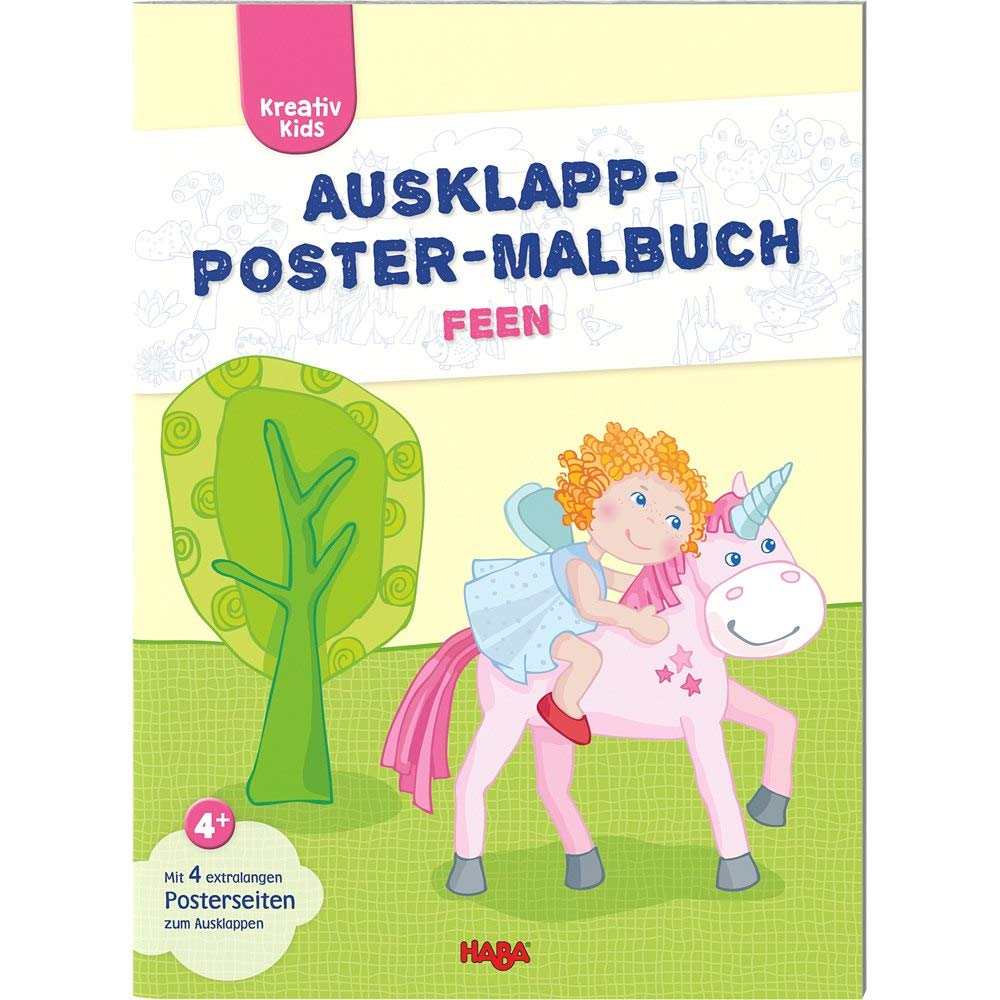 Kreativ Kids – Ausklapp-Poster-Malbuch Feen: Mit 4 extralangen Posterseiten zum Ausklappen Tiptoi & Games