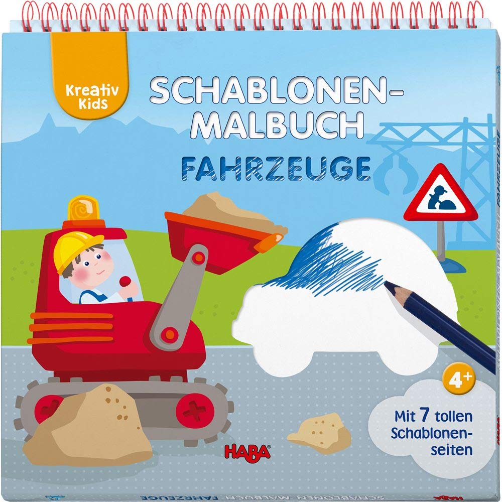 Kreativ Kids - Schablonen-Malbuch Fahrzeuge Non-fiction