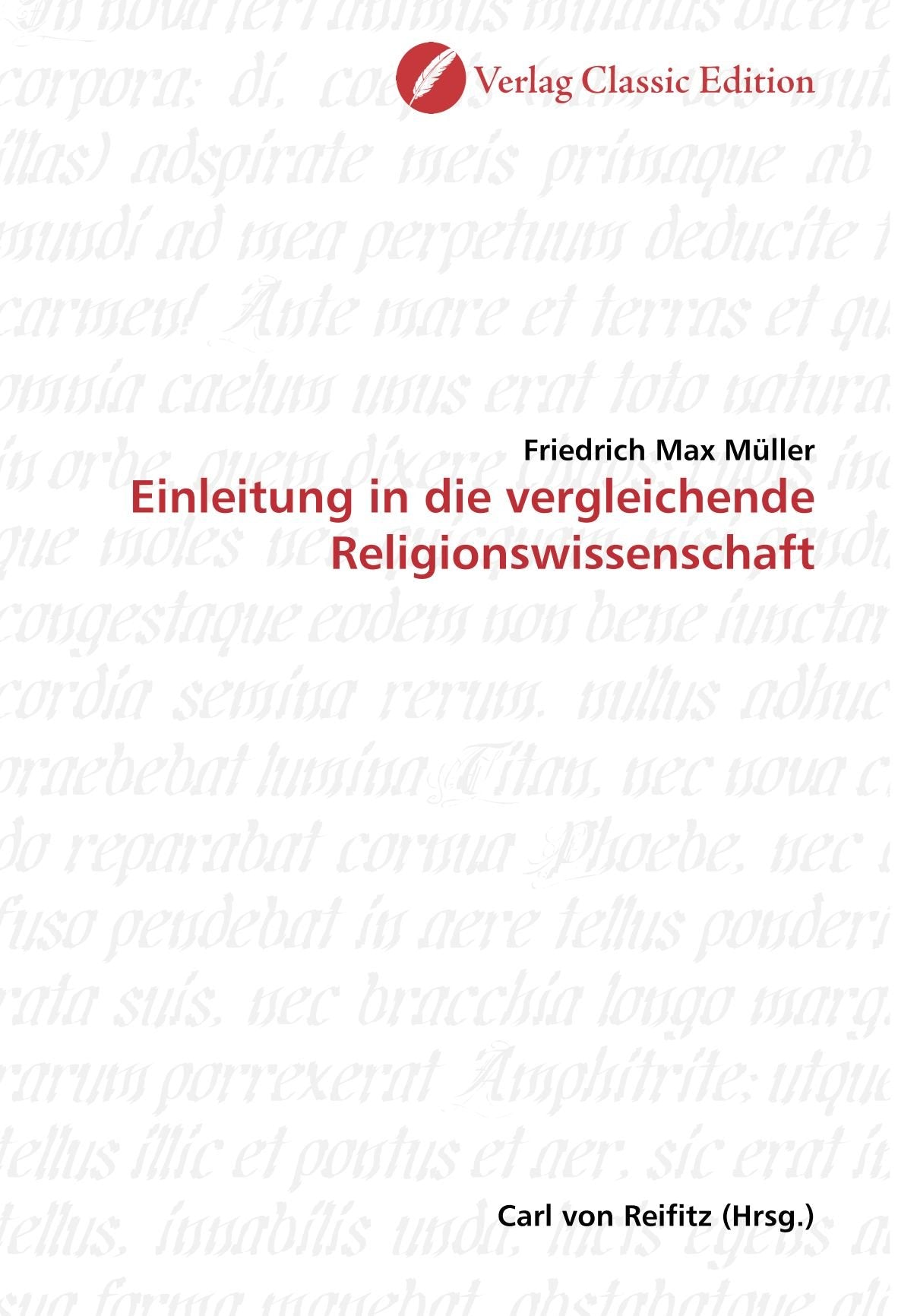 Einleitung in die vergleichende Religionswissenschaft Philosophy