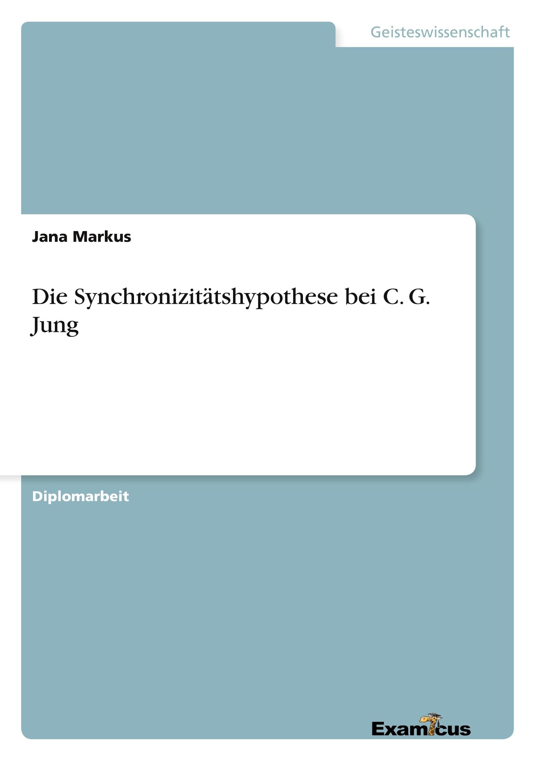 Die Synchronizitätshypothese bei C. G. Jung book
