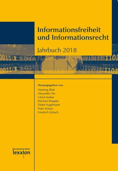 Informationsfreiheit und Informationsrecht: Jahrbuch 2018 Law