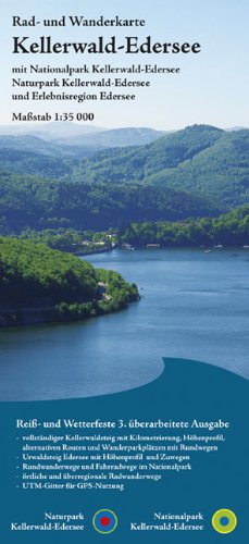 Kellerwald-Edersee: Rad- und Wanderkarte mit Nationalpark und Naturpark. 1:35000: Mit Nationalpark Kellerwald-Edersee, Naturpark Kellerwald-Edersee und Erlebnisregion Edersee. Reiß- u. wetterfest Leisure, Home & Garden