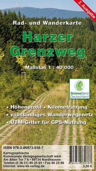 Harzer Grenzweg: Rad- und Wanderkarte Maßstab 1:40 000 Leisure, Home & Garden