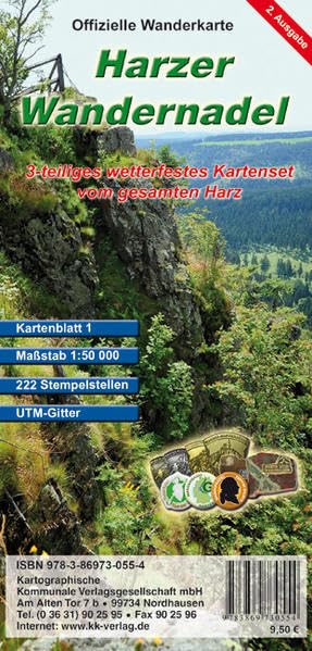 Harzer Wandernadel: 3 teiliges wetterfestes Kartenset: 3 teiliges wetterfestes Kartenset vom gesamten Harz. 222 Stempelstellen. UTM-Gitter Leisure, Home & Garden