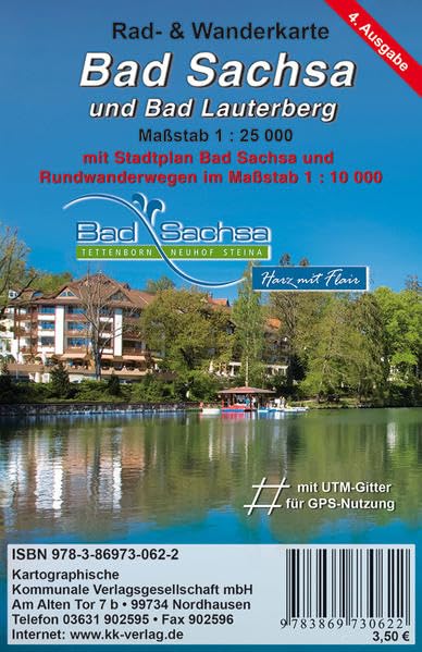 Bad Sachsa 1 : 25 000 Rad- und Wanderkarte mit Stadtplan book