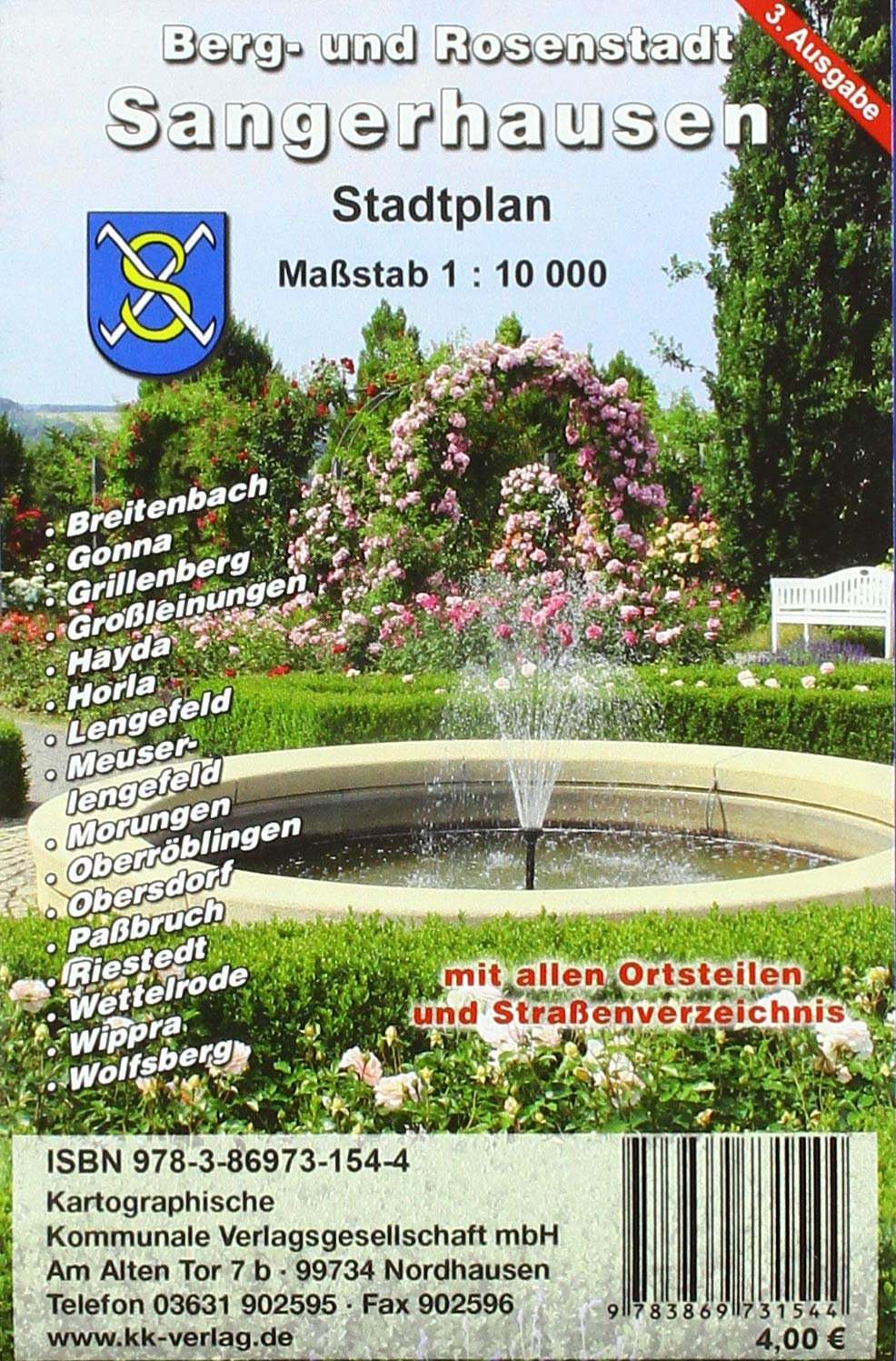 Sangerhausen: Berg- und Rosenstadt Stadtplan mit Ortsteilen Leisure, Home & Garden