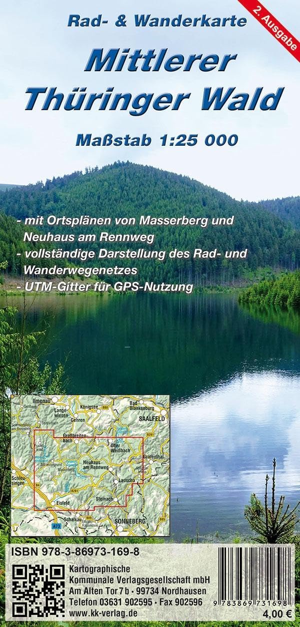 Mittlerer Thüringer Wald: Rad- und Wanderkarte Leisure, Home & Garden
