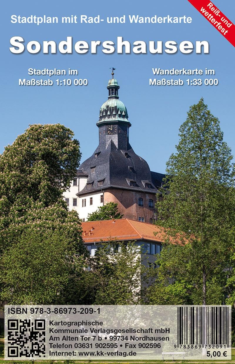 Sondershausen: Stadtplan mit Rad- und Wanderkarte Leisure, Home & Garden