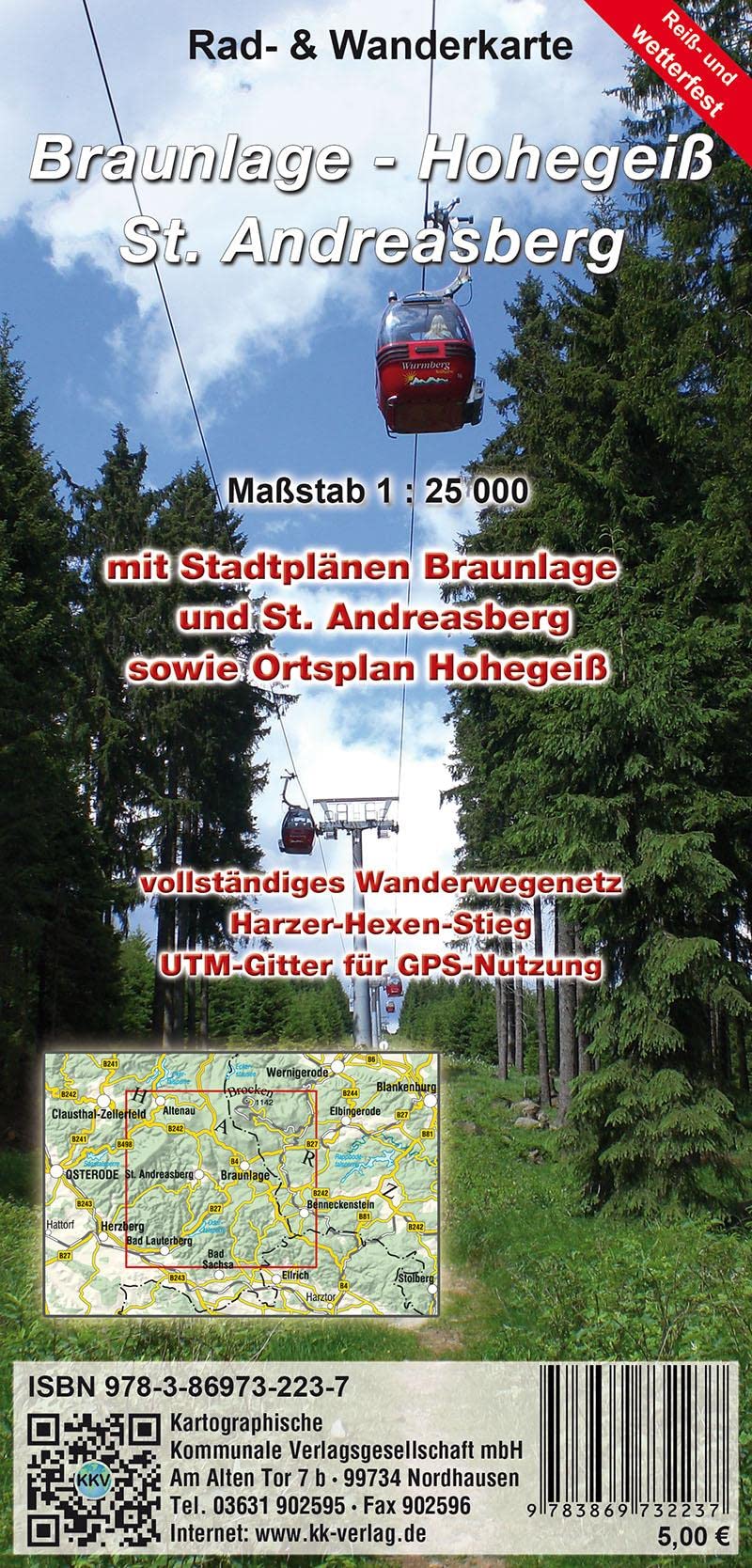 Braunlage - Hohegeiß - Sankt Andreasberg: Rad- und Wanderkarte (Reiß- und Wetterfest) Leisure, Home & Garden