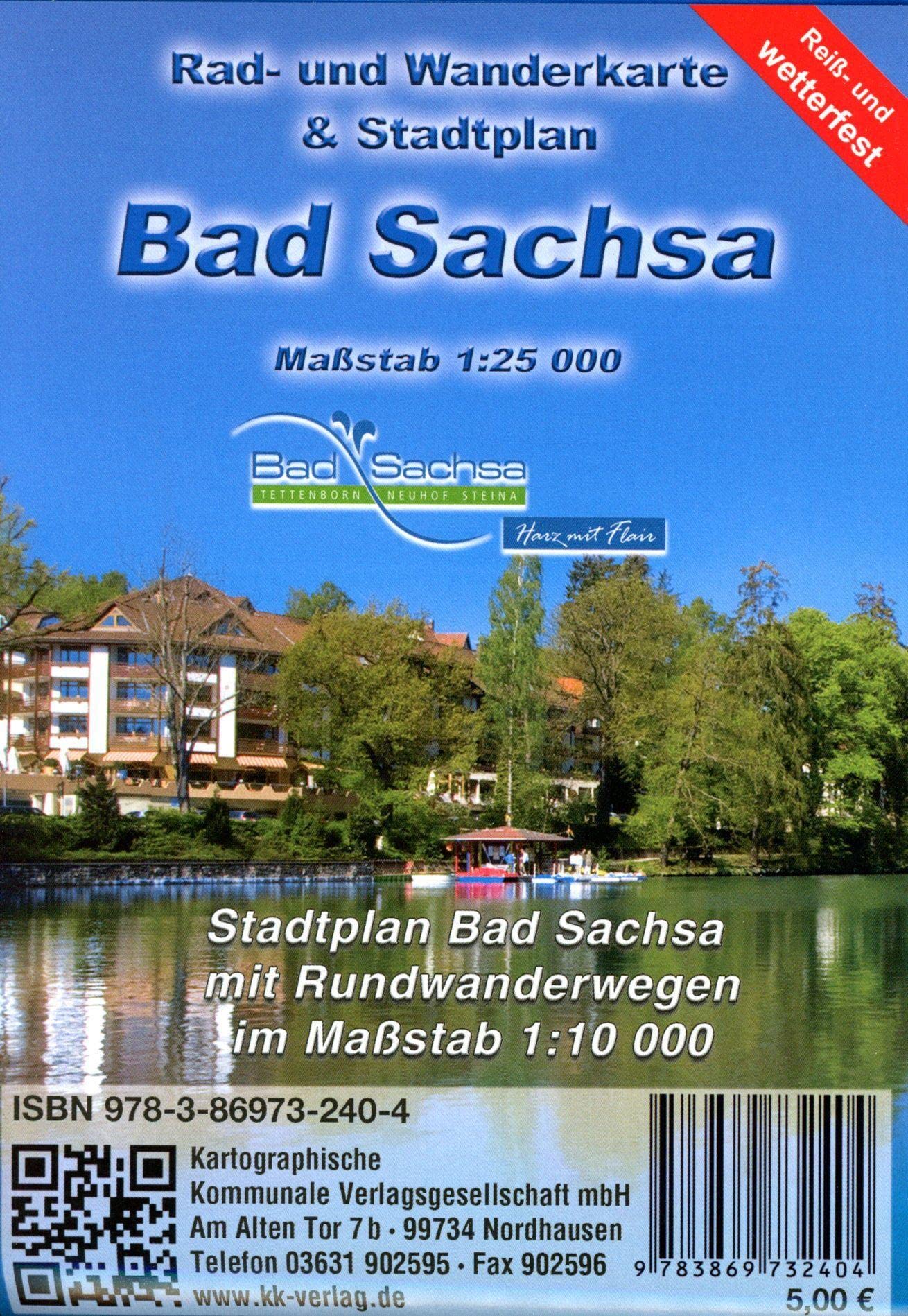 Bad Sachsa: Rad- und Wanderkarte & Stadtplan (Reiß- und wetterfest) Leisure, Home & Garden