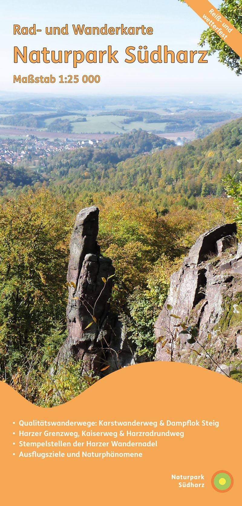Naturpark Südharz: Rad- und Wanderkarte - Reiß- und Wetterfest Leisure, Home & Garden