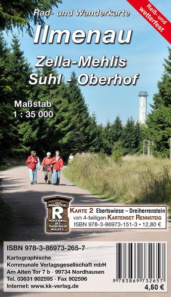 Ilmenau - Zella-Mehlis - Suhl - Oberhof: Rad- und Wanderkarte (wetterfest) Leisure, Home & Garden