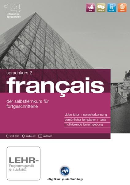 Français, Version 14 : Sprachkurs, DVD-ROM m. Audio-CD u. Textbuch Der Französischkurs für Fortgeschrittene. Für Windows 2000, XP/Vista/7. Niveau B1-B2 Other software