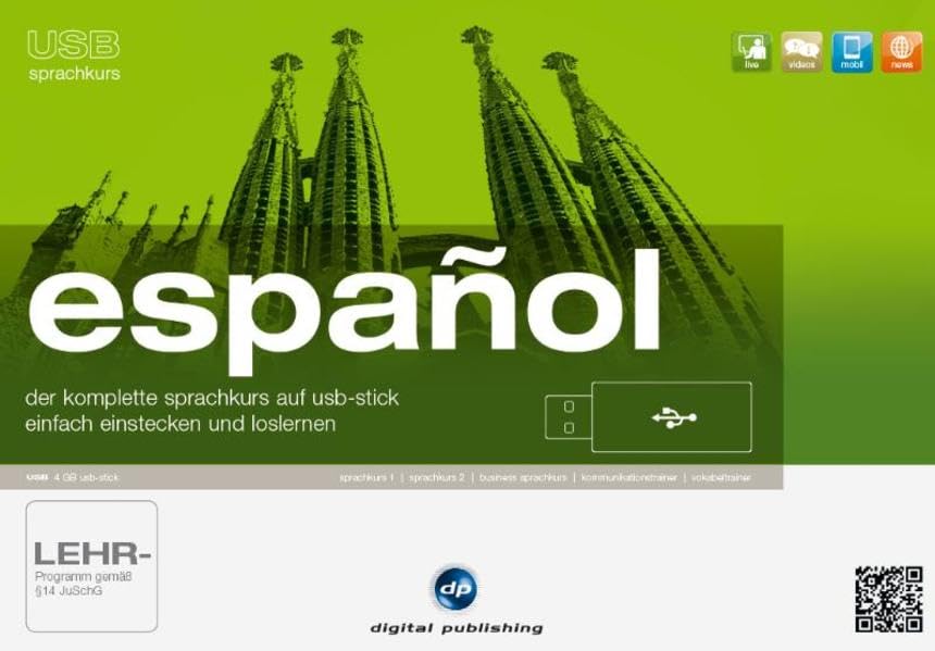 USB Sprachkurs Español: Der komplette Spanischkurs auf USB-Stick - Einfach einstecken und loslernen Foreign Languages ​​& Dictionaries