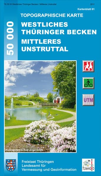 Westliches Thüringer Becken / Mittleres Unstruttal: Wander- und Radwanderkarte 1:50 000 (Topographische Karten Thüringen - Freizeit- und Wanderkarten 1:50 000) Leisure, Home & Garden