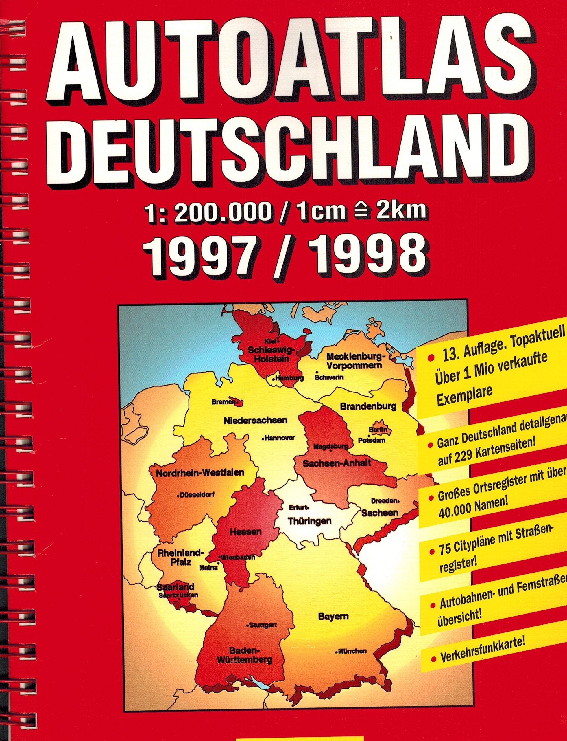 ADAC Atlas Deutschland /Europa 1997/98 Maps & Plans