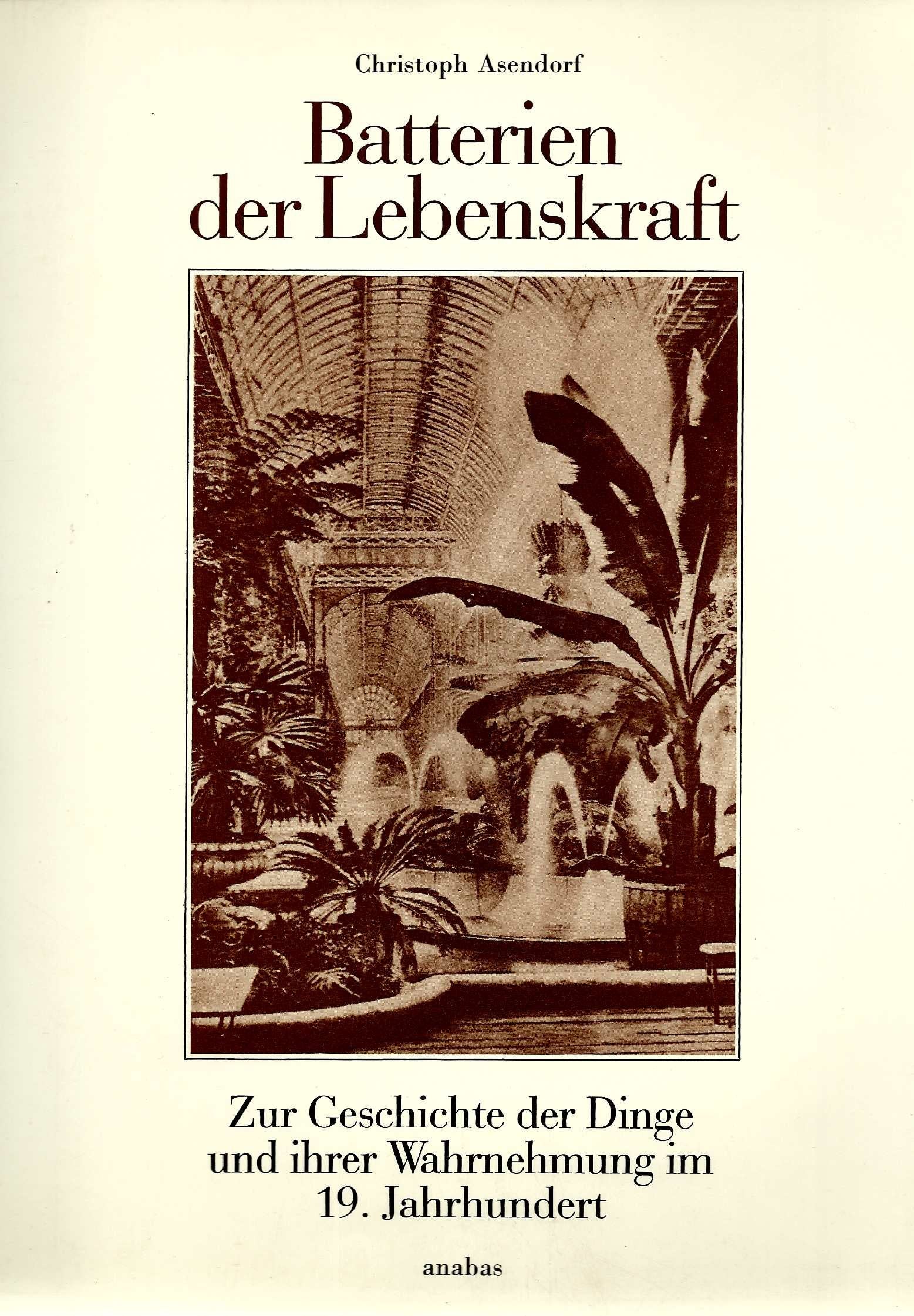 Batterien der Lebenskraft. Zur Geschichte der Dinge und ihrer Wahrnehmung im 19. Jahrhundert Philosophy