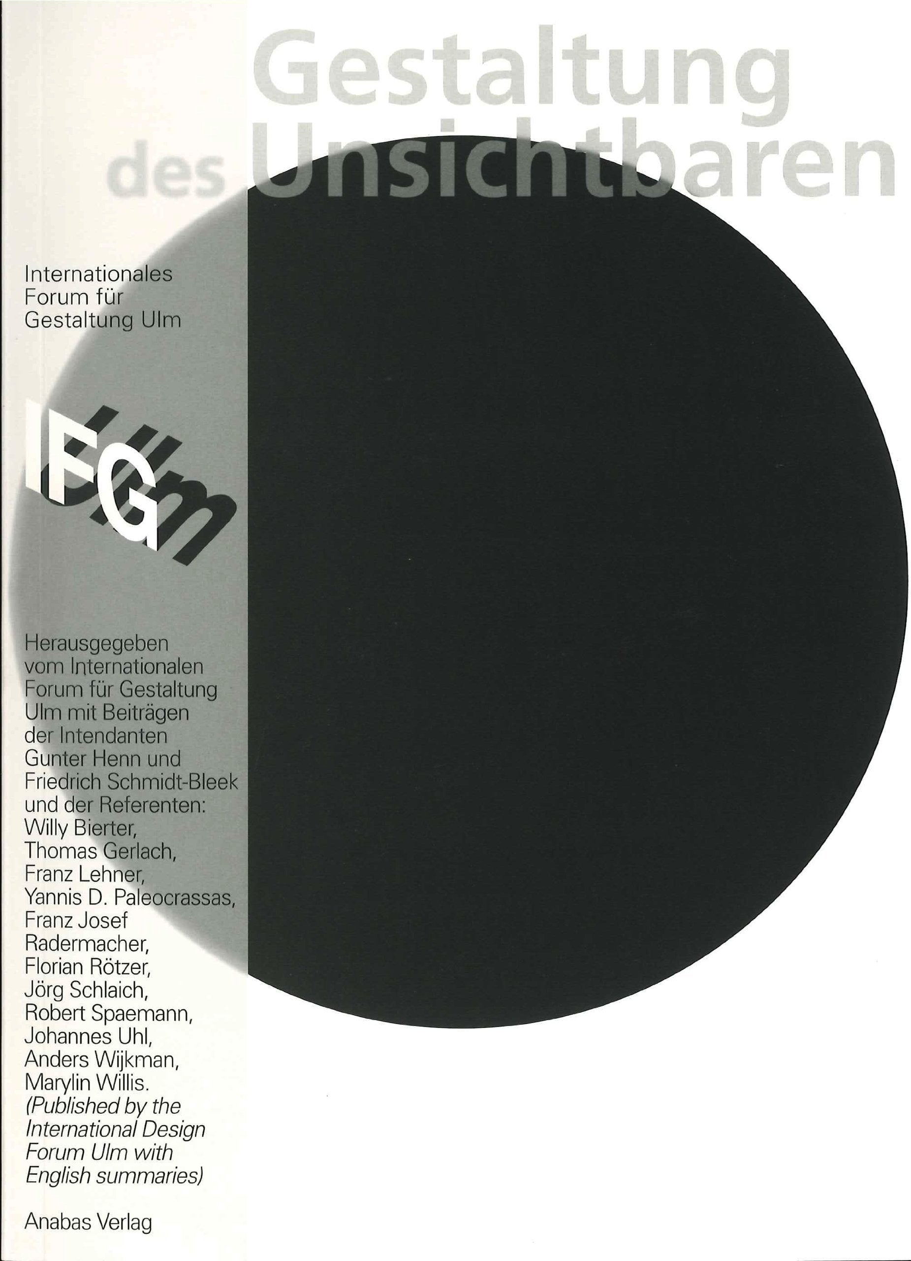 Gestaltung des Unsichtbaren. IFG Tagung 1998 Architecture
