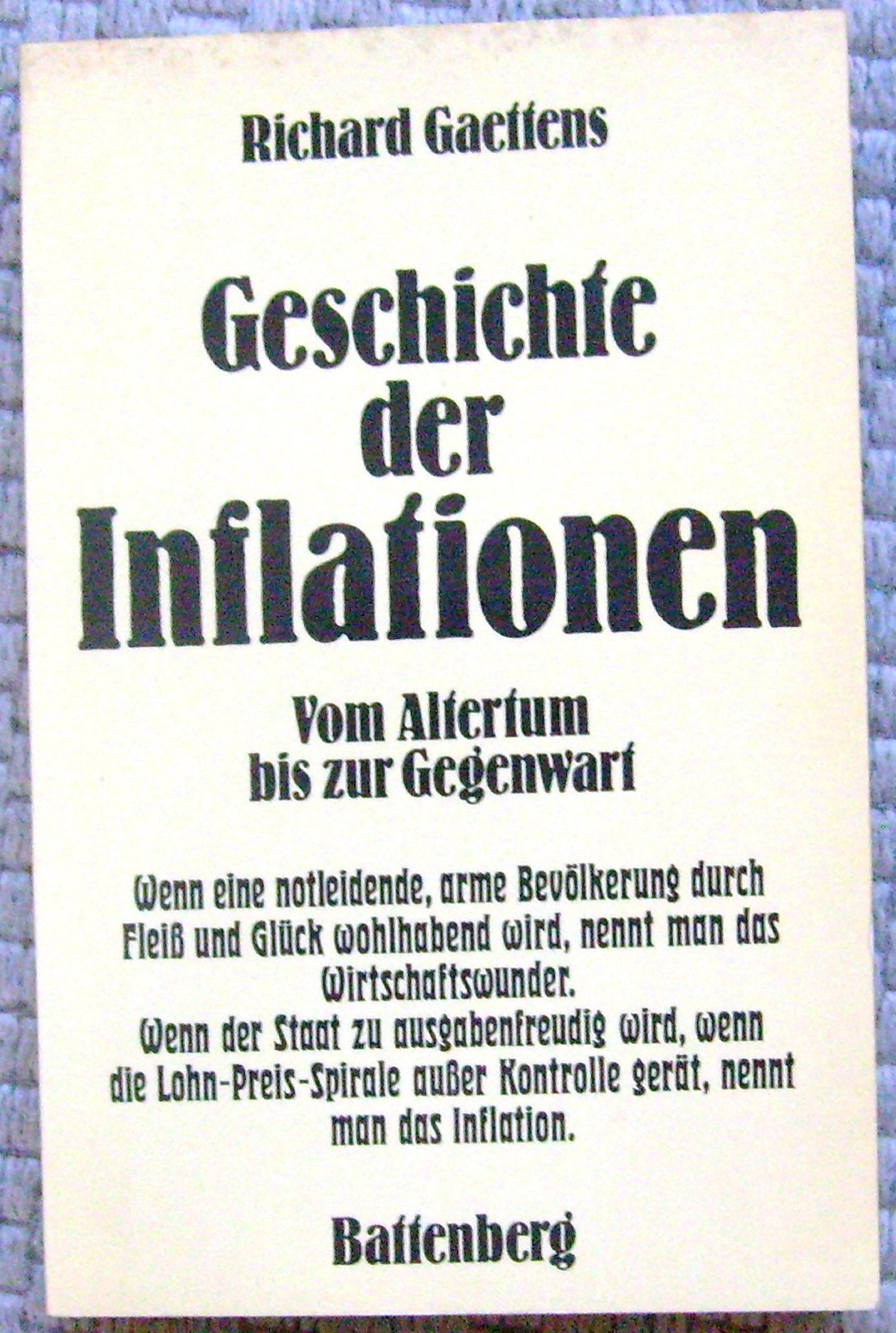 Geschichte der Inflationen. Vom Altertum bis zur Gegenwart Business & Technology