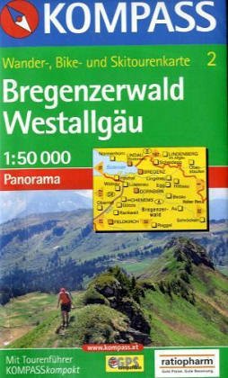 Bregenzerwald - Westallgäu: Mit Kurzführer. 1:50000 (KOMPASS Wanderkarte) Leisure, Home & Garden Books