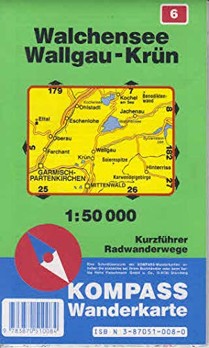 Walchensee /Wallgau /Krün: Mit Kurzführer. 1:50000 (KOMPASS Wanderkarte) Maps & Plans