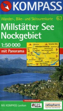 Kompass Karten, Millstätter See, Nockgebiet: Mit Kurzführer, Radwegen und alpinen Skirouten. 1:50000 (KOMPASS Wanderkarte) Maps & Plans