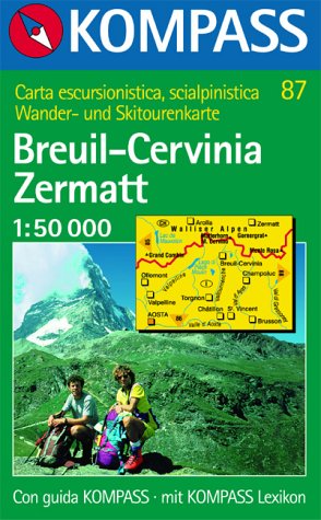 Breuil /Cervinia /Zermatt: Mit Kurzführer und alpinen Skirouten. Dt. /Ital. 1:50000 (KOMPASS Wanderkarte) Leisure, Home & Garden