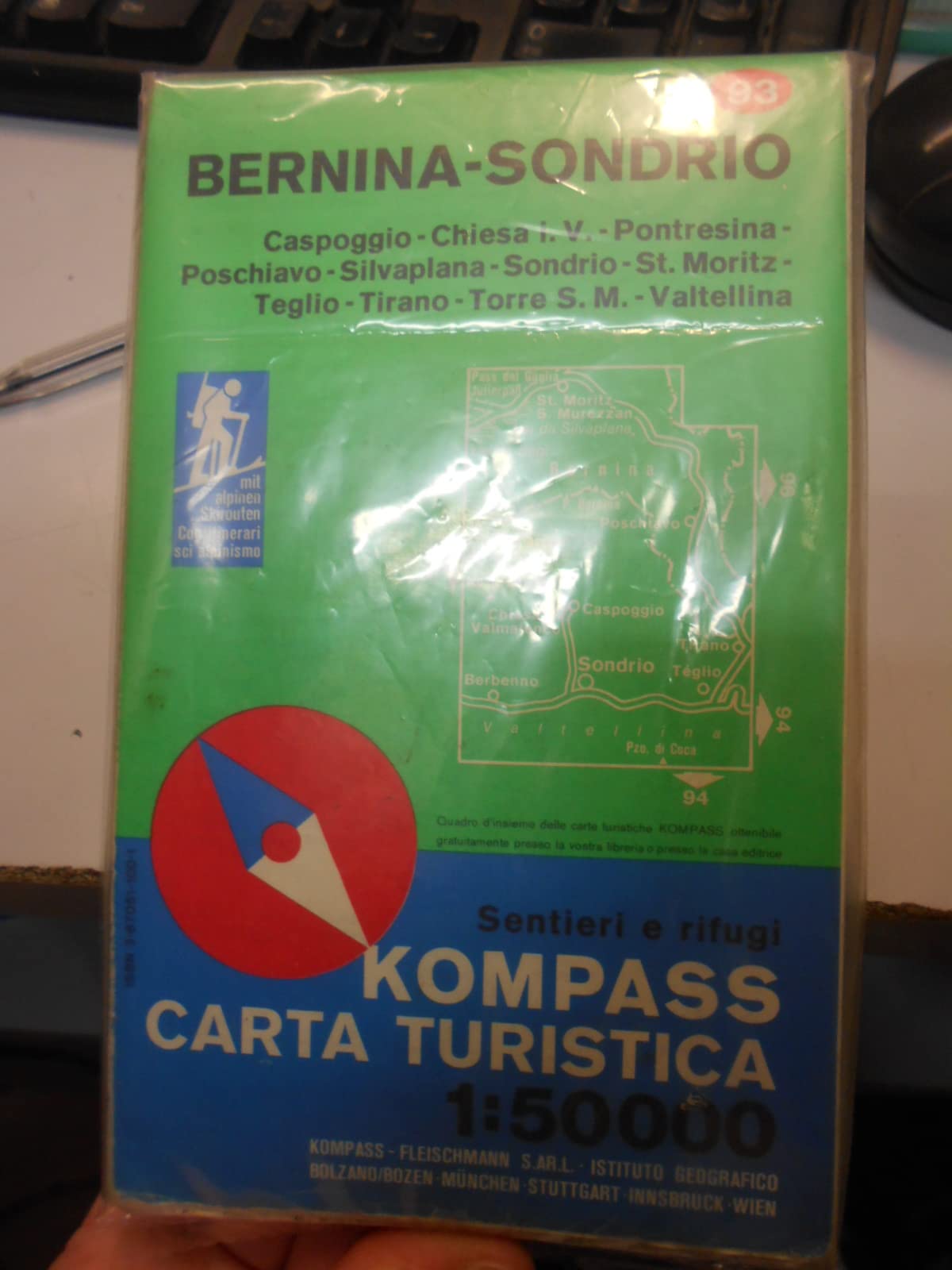 Bernina /Sondrio: Mit Kurzführer und alpinen Skirouten. Dt. /Ital. 1:50000 (KOMPASS Wanderkarte) Leisure, Home & Garden