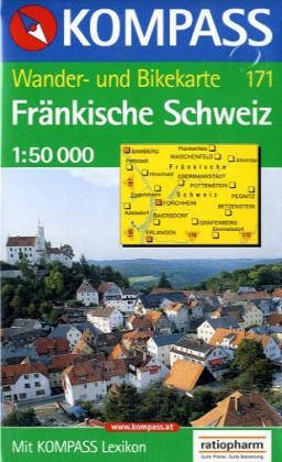 Fränkische Schweiz: Mit Kurzführer und Radwegen. 1:50000 (KOMPASS Wanderkarte) Maps & Plans