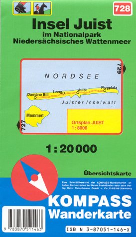 Insel Juist: 1:20000 (KOMPASS Wanderkarte) Leisure, Home & Garden