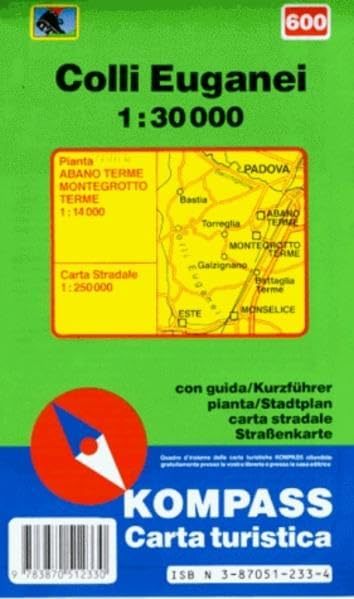 Kompass Karten, Colli Euganei: Kurzführer. Dt. /Ital. 1:4000 /1:30000 (KOMPASS Wanderkarte) Leisure, Home & Garden