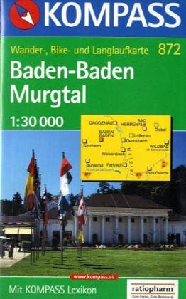 Baden-Baden - Murgtal: Mit Kurzführer und Radwegen. 1:30000 (KOMPASS Wanderkarte) Maps & Plans