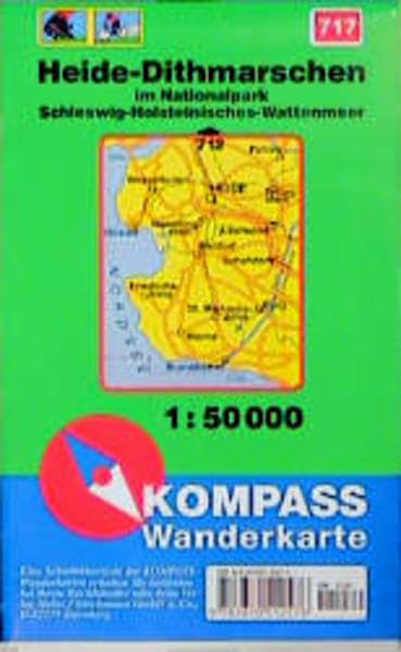Kompass Karten, Heide, Dithmarschen: Mit Kurzführer und Radwegen. 1:50000 (KOMPASS Wanderkarte) Maps & Plans