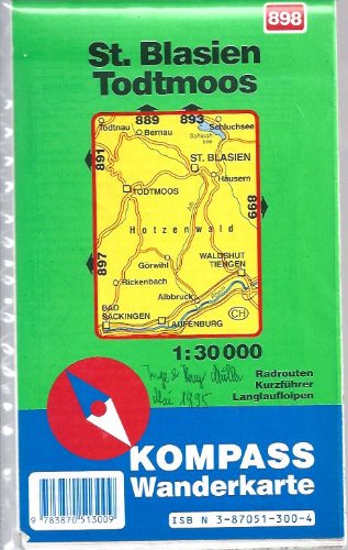 Kompass Karten, Sankt Blasien, Todtmoos: Mit Kurzführer, Radwegen und Loipen. 1:30000 (KOMPASS Wanderkarte) Leisure, Home & Garden