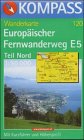 Europäischer Fernwanderweg E5 I. Teilstrecke Konstanz /Mittelberg (Pitztal): 1:50000 (KOMPASS Wanderkarte) Maps & Plans