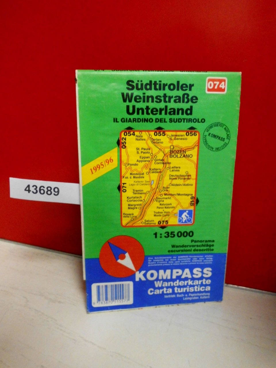 Südtiroler Weinstrasse - Unterland: Mit Kurzführer und Radwegen. Dt. /Ital. 1:35000 (KOMPASS Wanderkarte) Leisure, Home & Garden