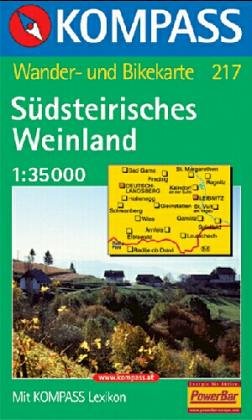 Südsteirisches Weinland: Mit Kurzführer und Radwegen. 1:35000 (KOMPASS Wanderkarte) Maps & Plans