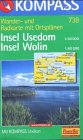 Insel Usedom: Mit Kurzführer und Radwegen. 1:50000 (KOMPASS Wanderkarte) Maps & Plans