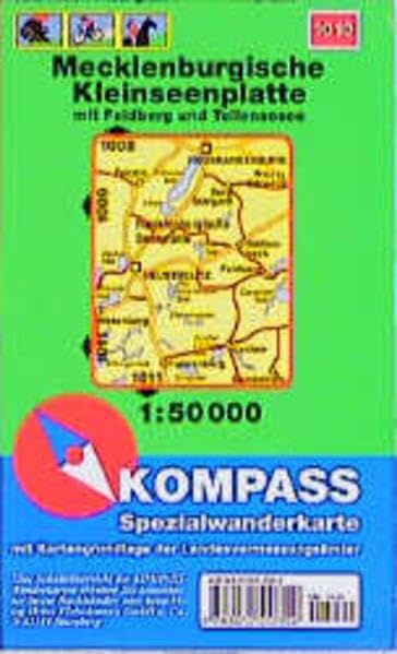 Kompass Karten, Mecklenburgische Kleinseenplatte mit Feldberg und Tollensesee: Mit Kurzführer und Radwegen. 1:50000 (KOMPASS Wanderkarte) Leisure, Home & Garden