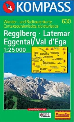 Kompass Karten, Regglberg, Latemar, Eggental, Val d' Ega: 1:25000 (KOMPASS Wanderkarte) Maps & Plans