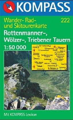 Wölzer - Rottenmanner - Triebener Tauern: Mit Radwegen, alpinen Skirouten und Kurzführer. 1:50000 (KOMPASS Wanderkarte) Maps & Plans
