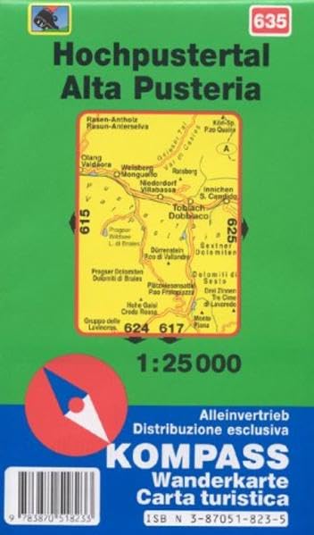 Kompass Karten, Hochpustertal, Alta Pusteria: 1:25000 (KOMPASS Wanderkarte) Leisure, Home & Garden